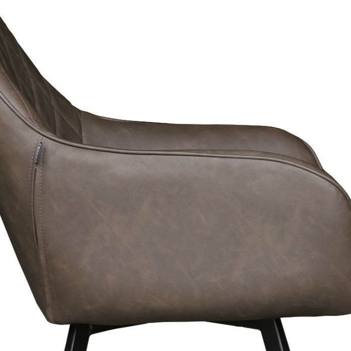 Chaise De Salle À Manger PU Cuir Confortable Marron | NOVA - Designix
