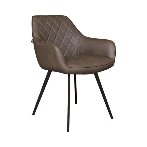 Chaise De Salle À Manger PU Cuir Confortable Marron | NOVA
