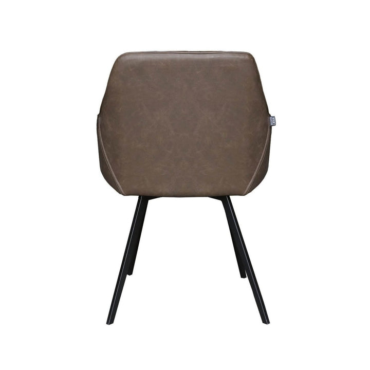 Chaise De Salle À Manger PU Cuir Confortable Marron | NOVA - Designix