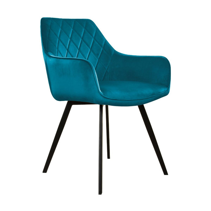 Chaise de Salle à Manger Velours Bleu Moderne | NOVA - Designix