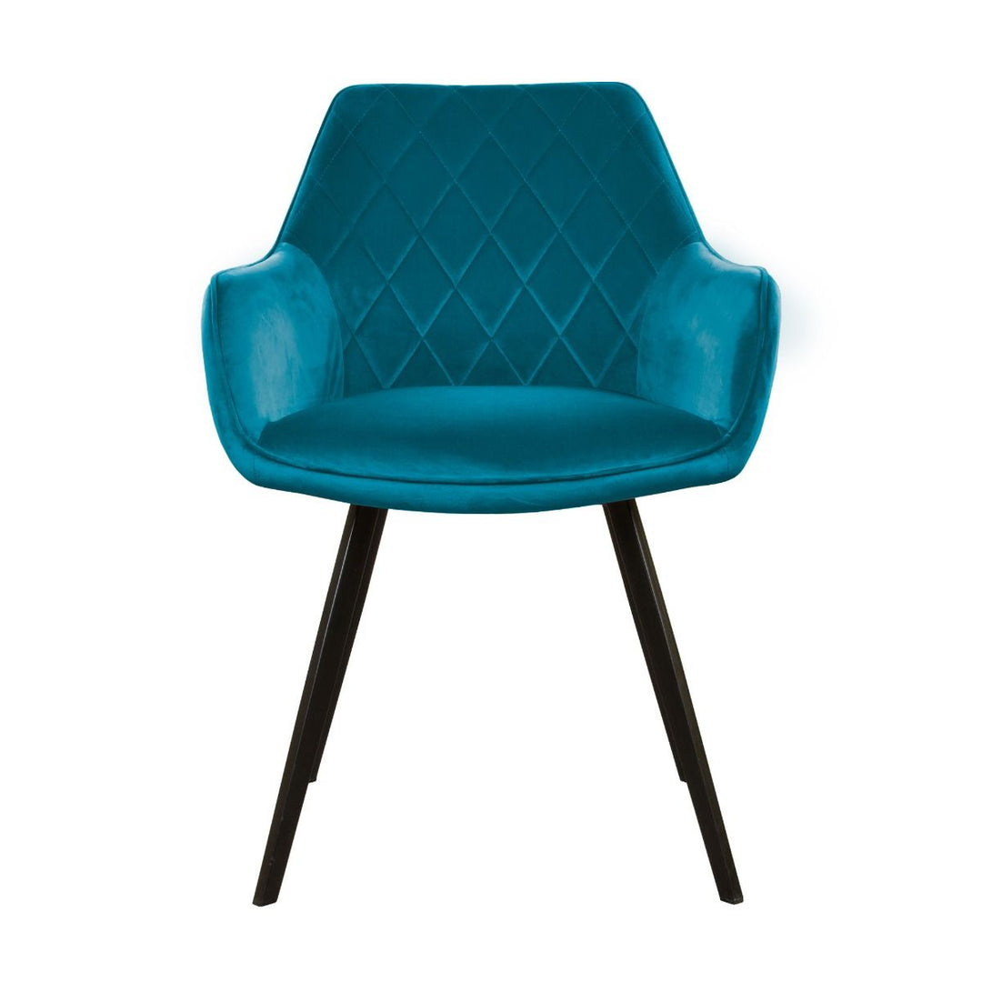 Chaise de Salle à Manger Velours Bleu Moderne | NOVA - Designix