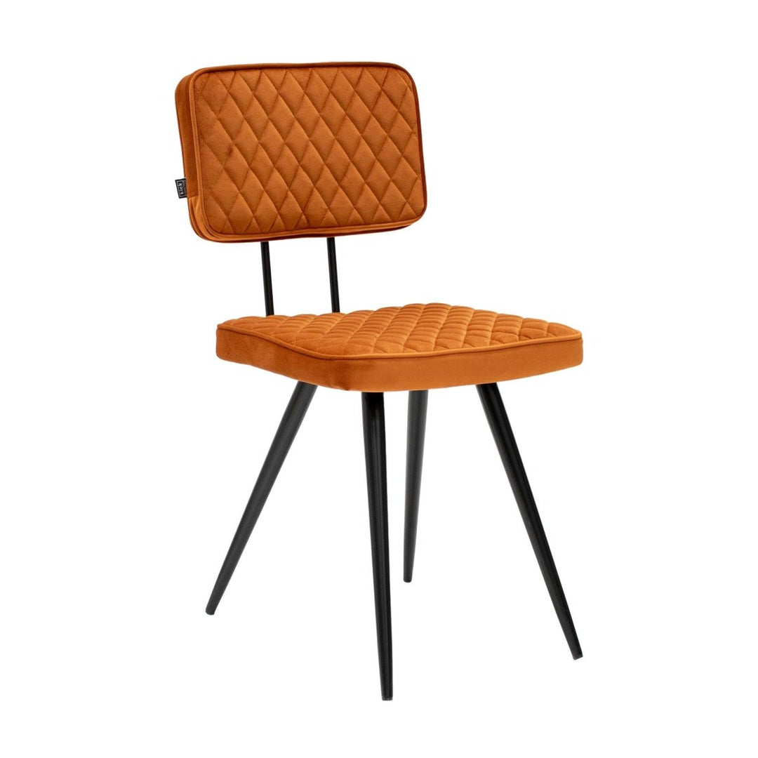 Chaise de Salle à Manger Velours Capitonné Chic Rétro | LUMI - Designix