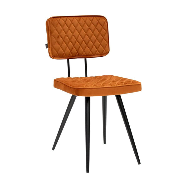 Chaise de Salle à Manger Velours Capitonné Chic Rétro | LUMI