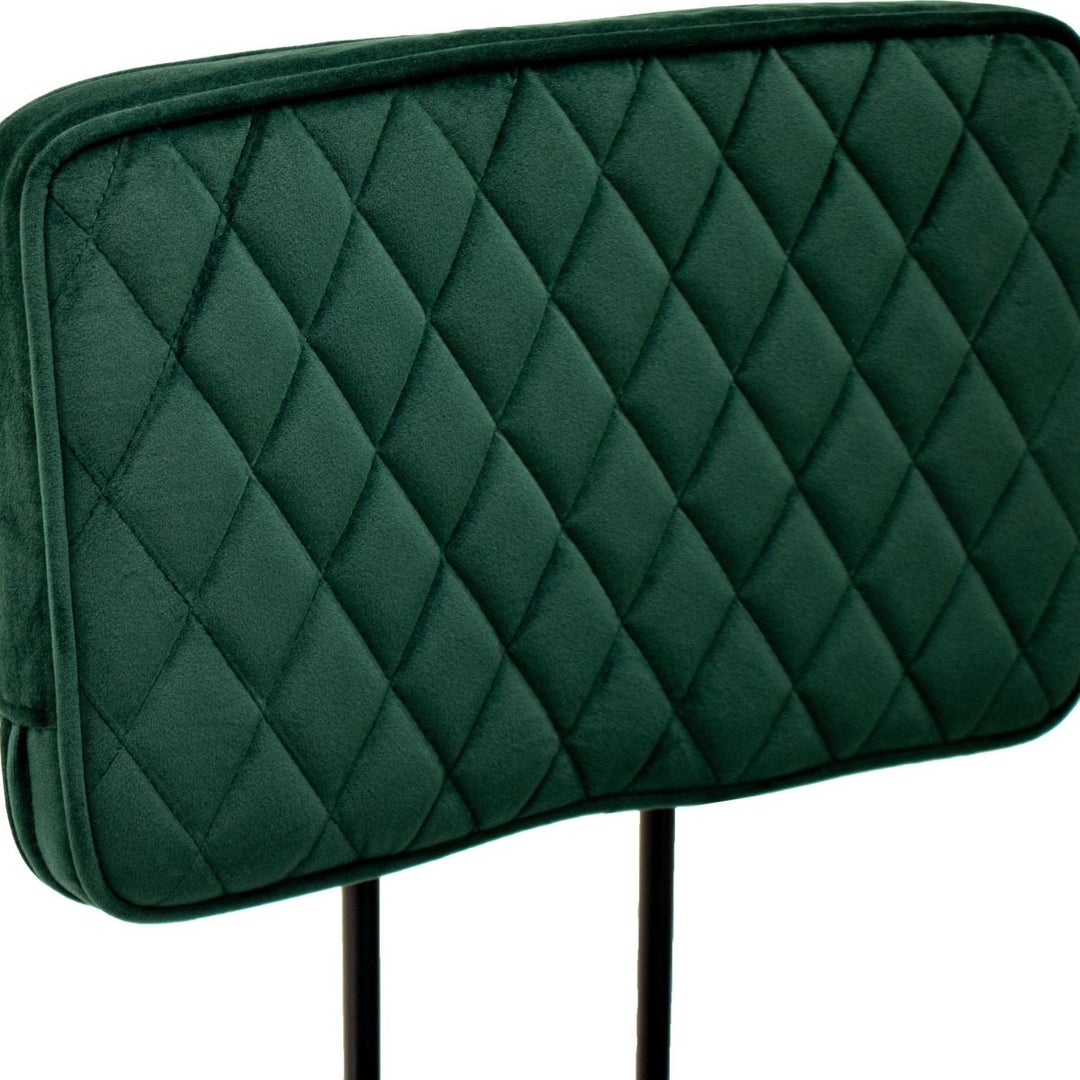 Chaise de salle à manger velours capitonné rétro | NOVA - Designix