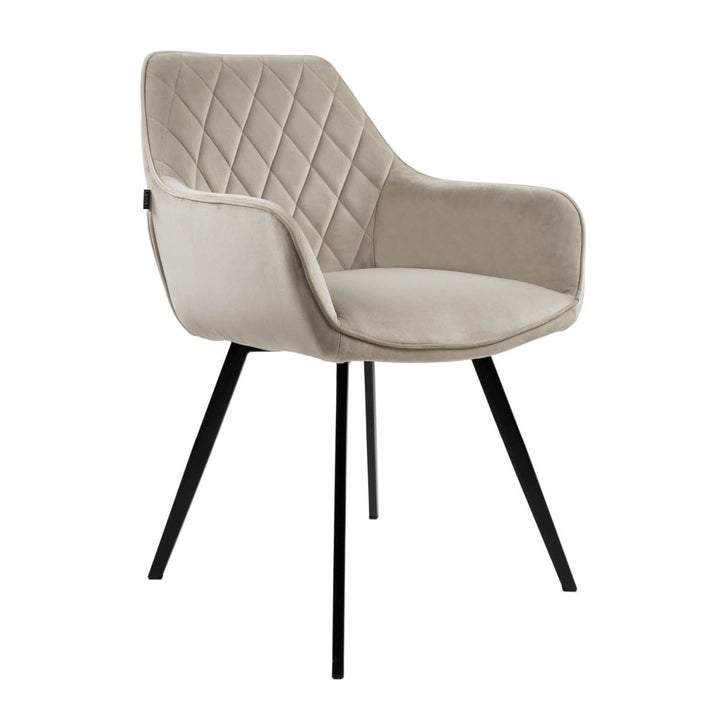 Chaise de Salle à Manger Velours Champagne Confort Design Moderne Durable | VELA - Designix