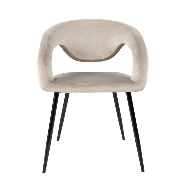 Chaise de Salle à Manger Velours Champagne Confortable | LUXA - Designix