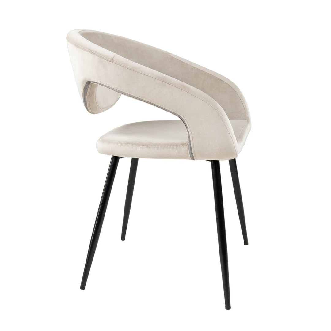 Chaise de Salle à Manger Velours Champagne Confortable | LUXA - Designix