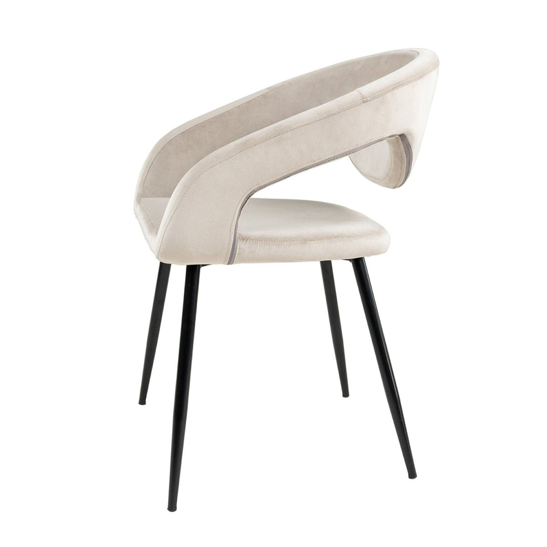 Chaise de Salle à Manger Velours Champagne Confortable | LUXA - Designix