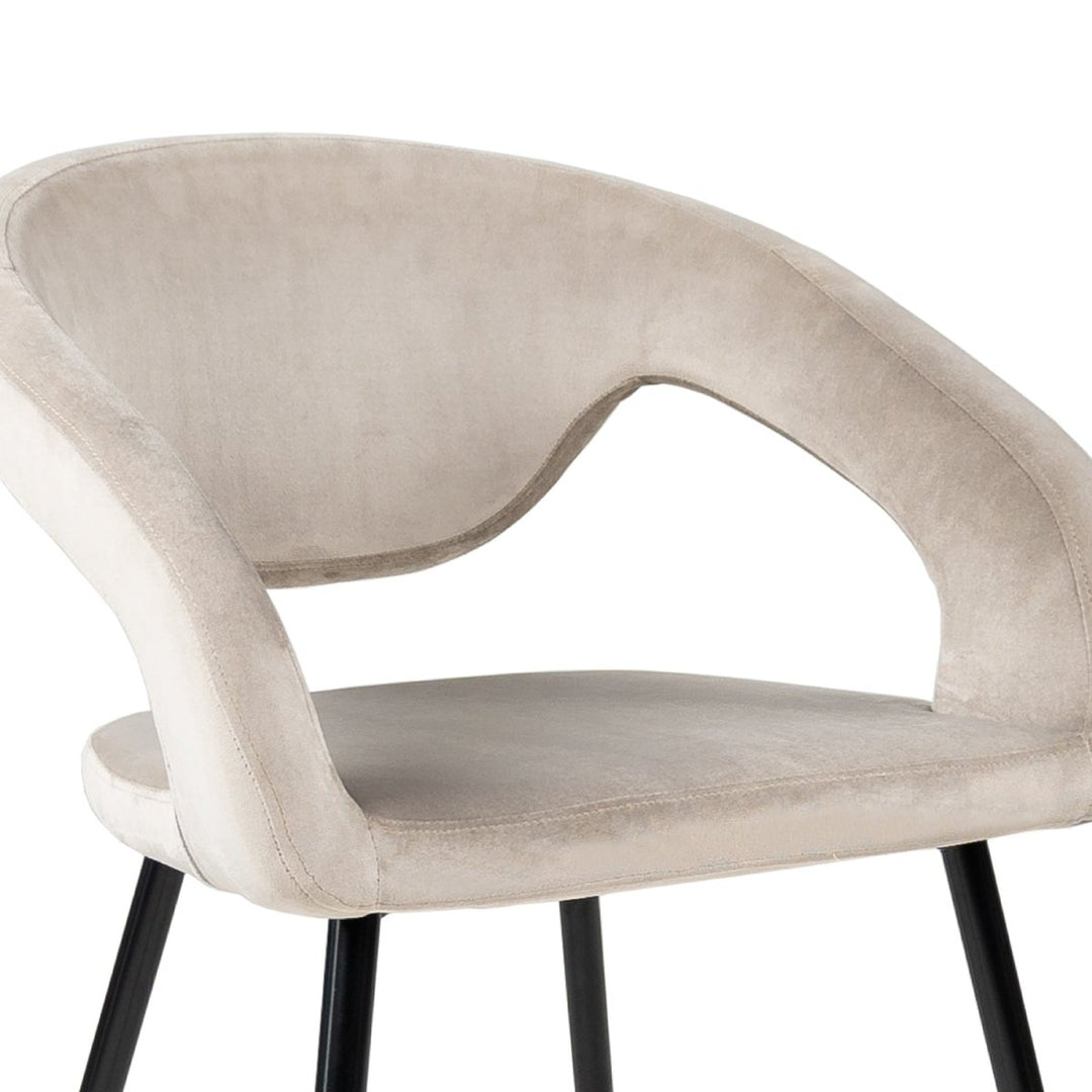 Chaise de Salle à Manger Velours Champagne Confortable | LUXA - Designix