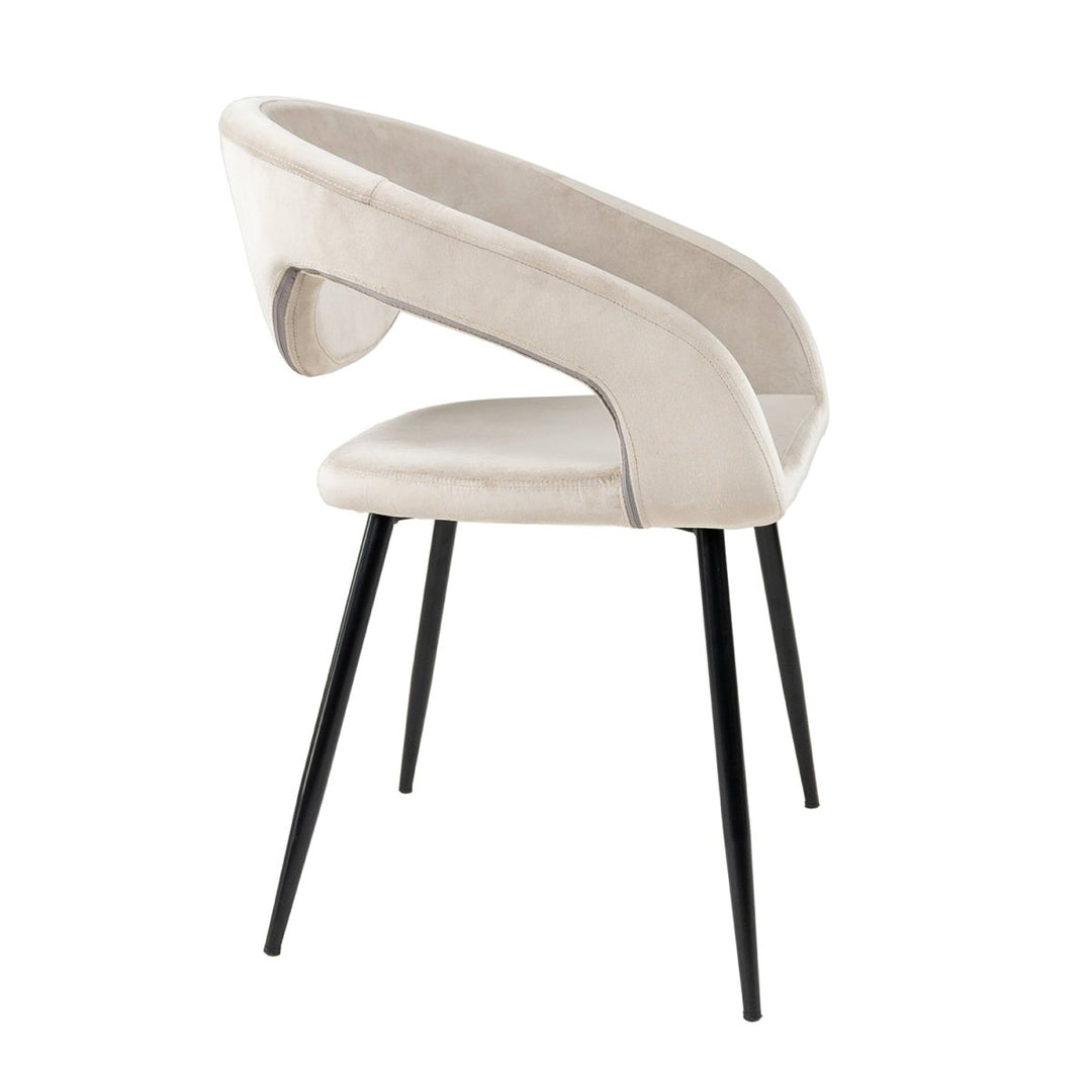 Chaise de Salle à Manger Velours Champagne Confortable | LUXA - Designix