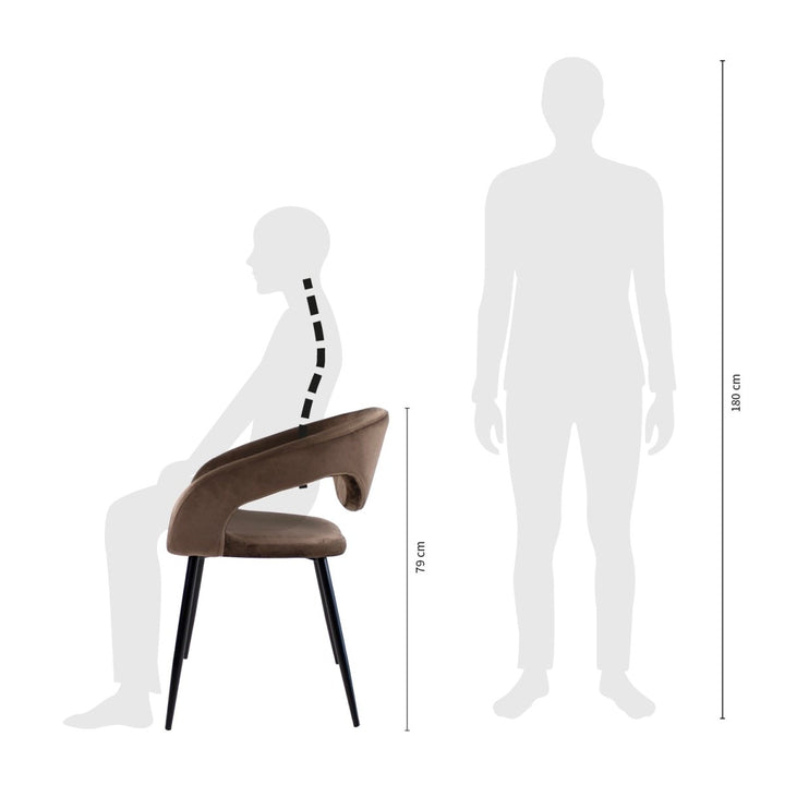Chaise de Salle à Manger Velours Confort Design | NOVA - Designix