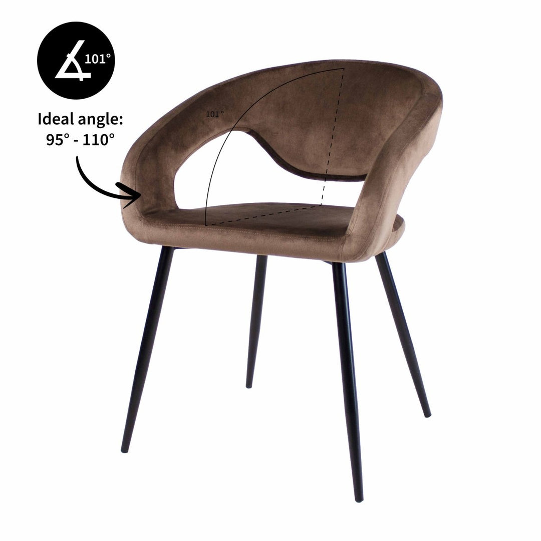 Chaise de Salle à Manger Velours Confort Design | NOVA - Designix