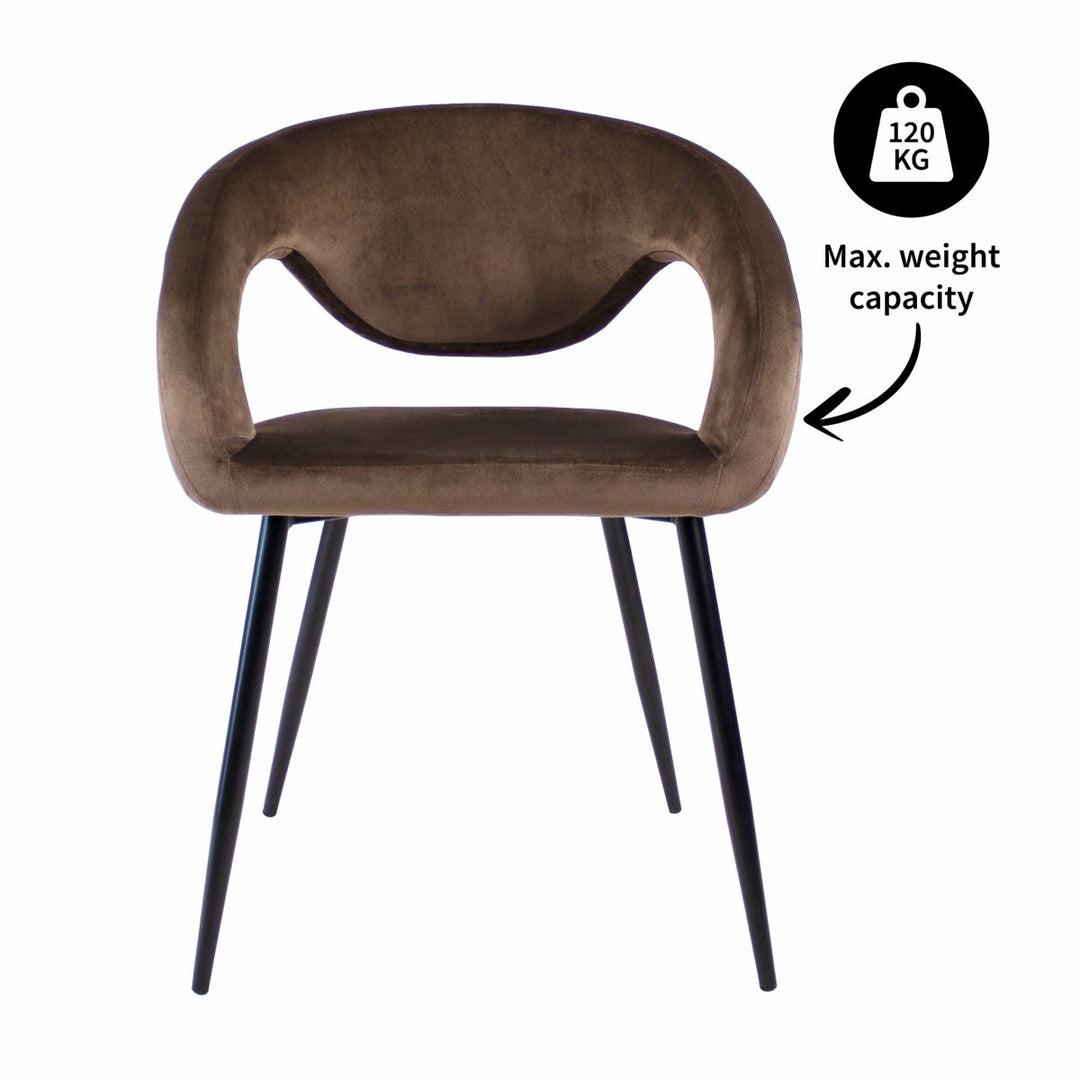 Chaise de Salle à Manger Velours Confort Design | NOVA - Designix