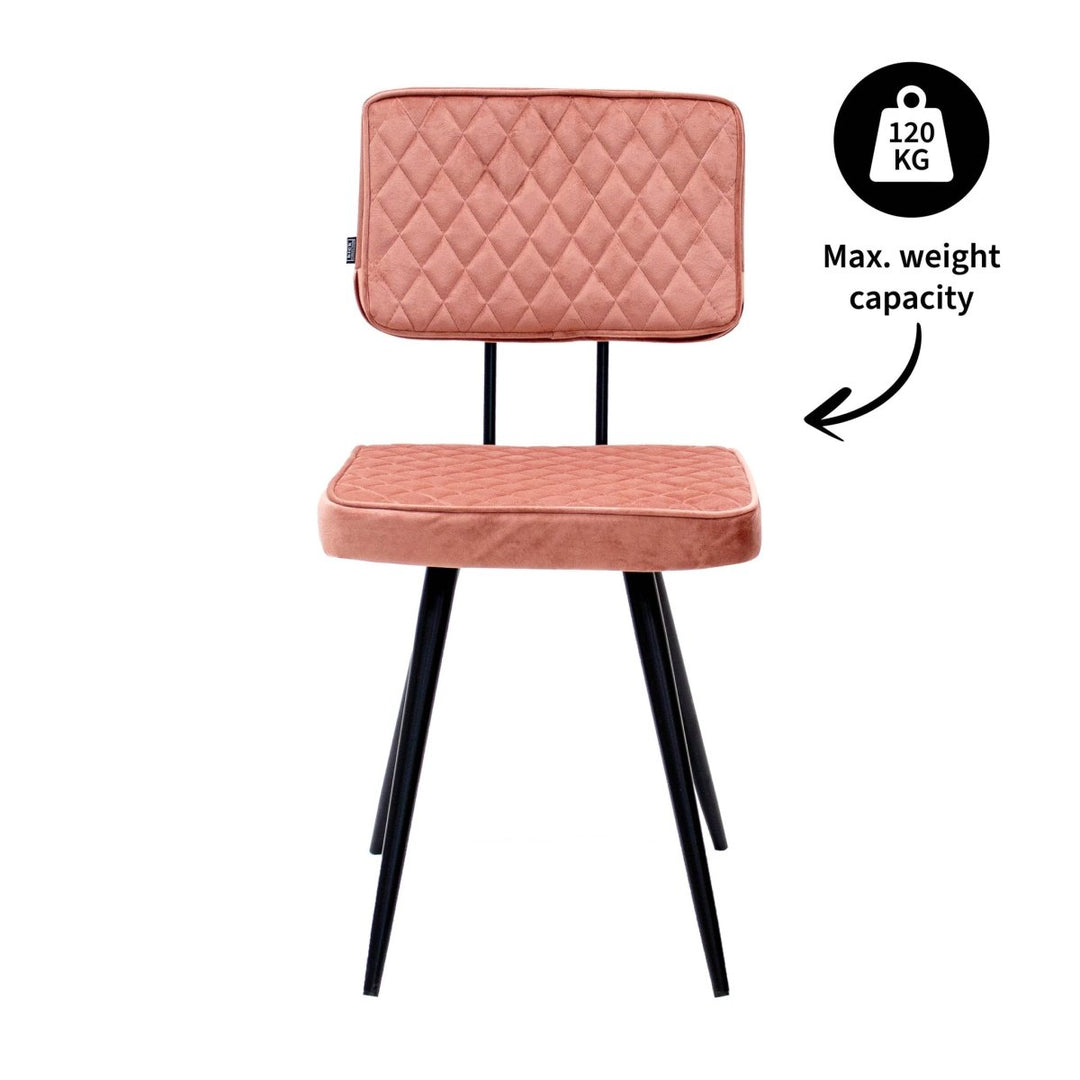 Chaise De Salle A Manger Velours Design Retro Chic | ZENI - Designix