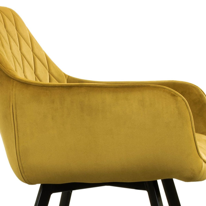 Chaise de Salle à Manger Velours Doré Moderne | LUXA - Designix