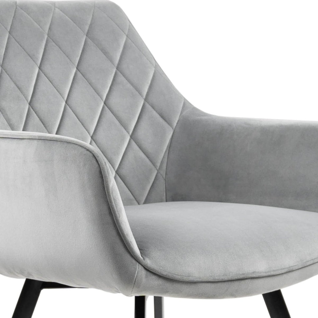 Chaise De Salle À Manger Velours Gris Confort Ergonomique Design Moderne | Weni - Designix