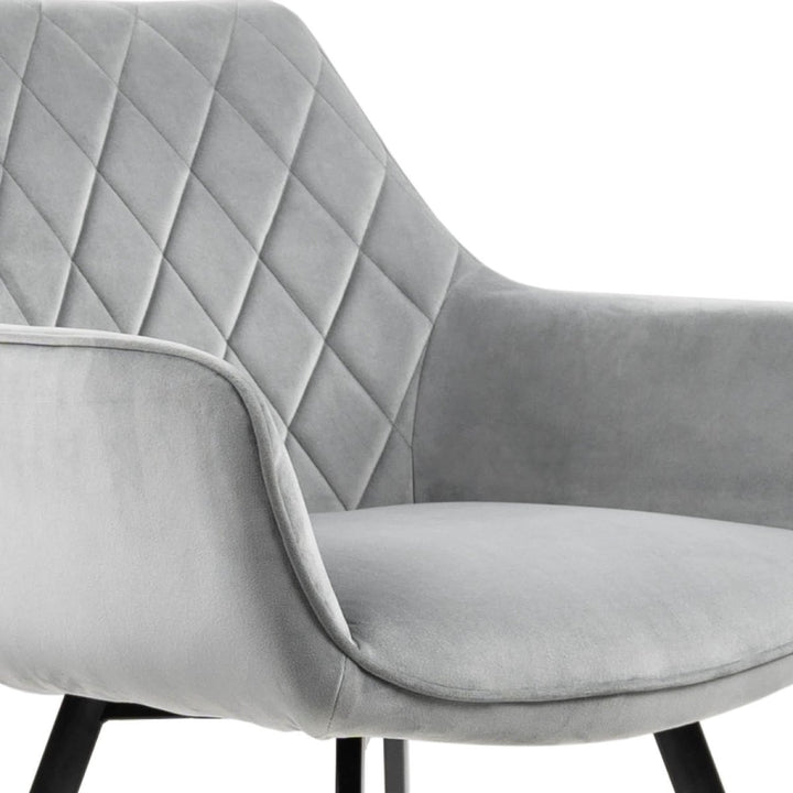 Chaise De Salle À Manger Velours Gris Confort Ergonomique Design Moderne | Weni - Designix