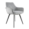 Chaise De Salle À Manger Velours Gris Confort Ergonomique Design Moderne | Weni