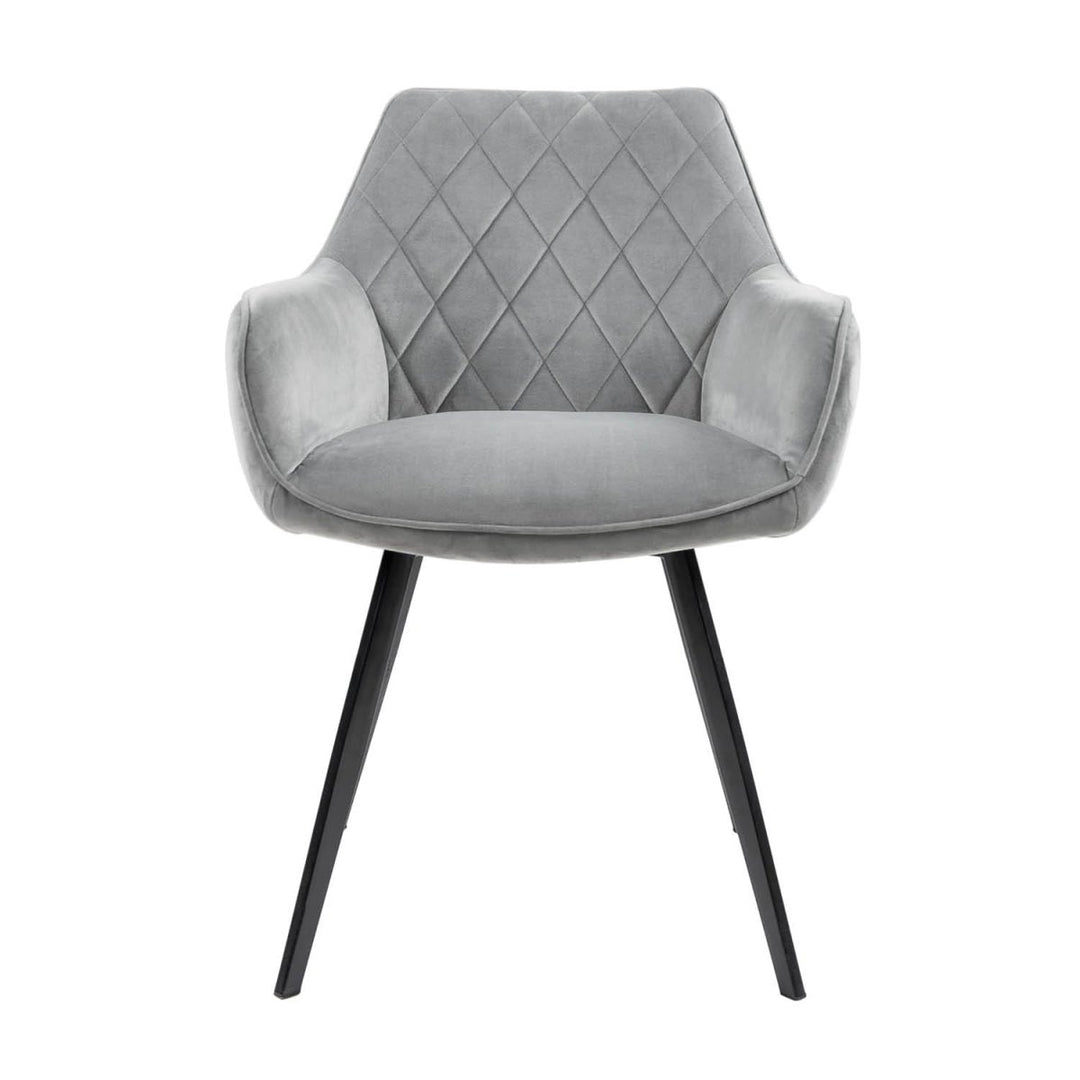 Chaise De Salle À Manger Velours Gris Confort Ergonomique Design Moderne | Weni - Designix