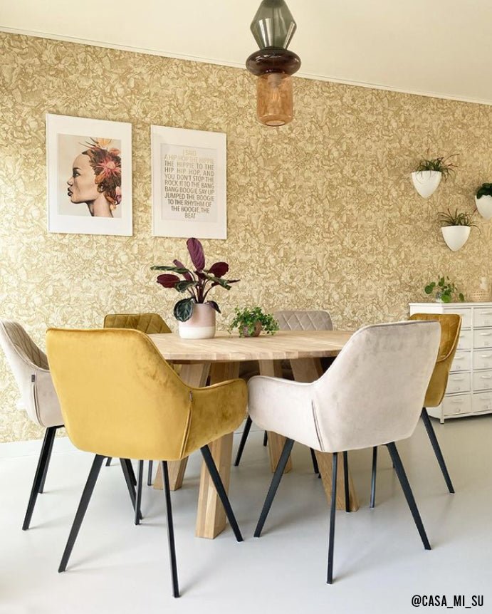 Chaise De Salle À Manger Velours Gris Confort Ergonomique Design Moderne | Weni - Designix