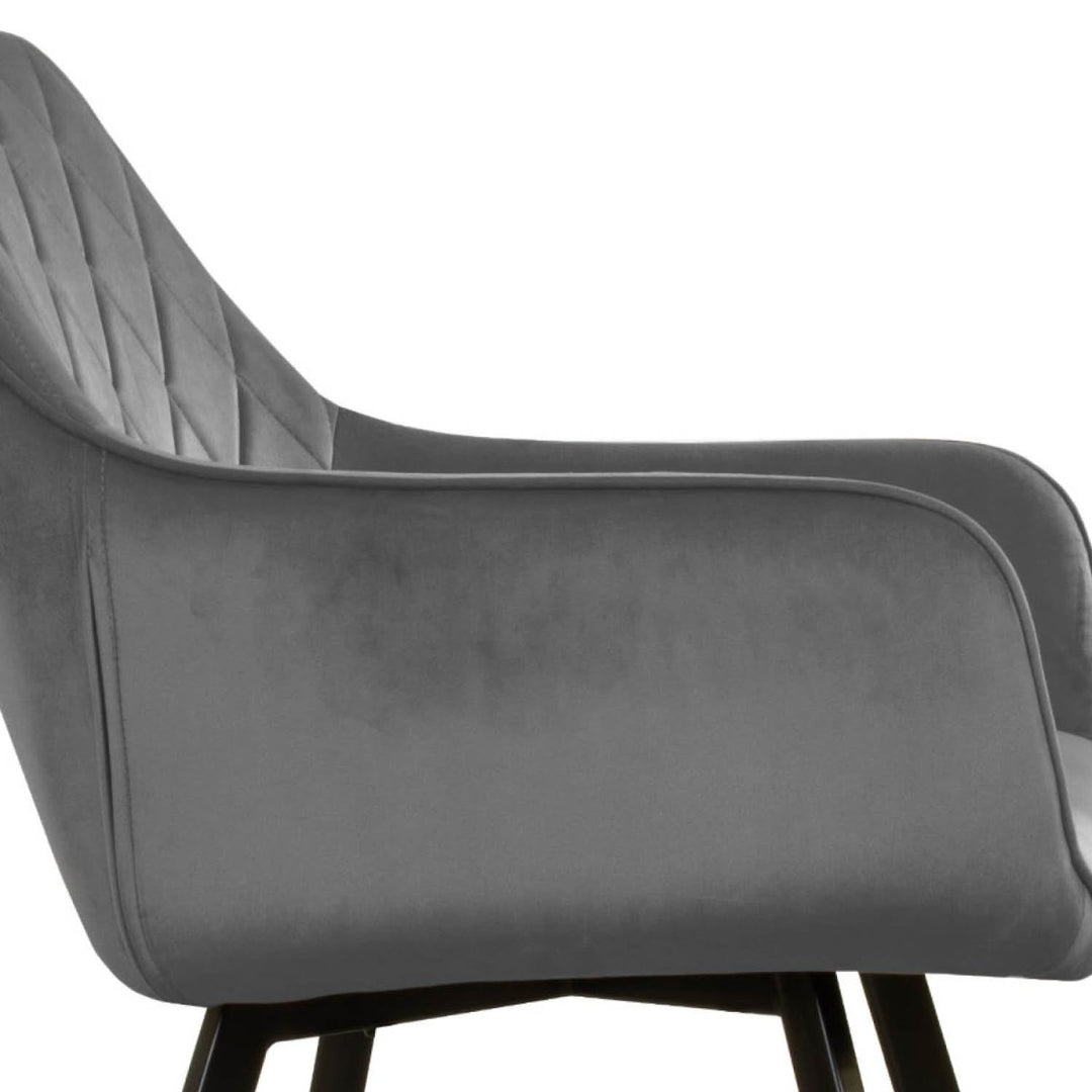 Chaise De Salle À Manger Velours Gris Foncé Ergonomique | LUXA - Designix