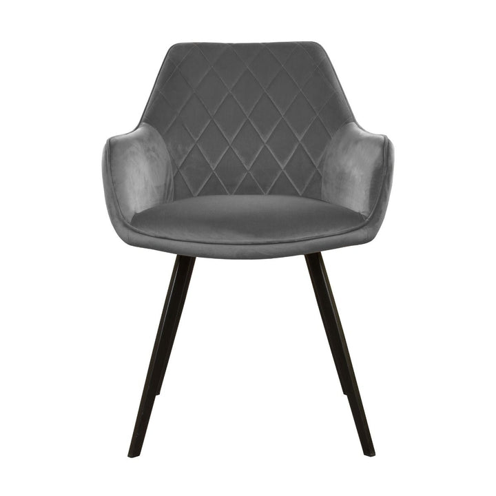Chaise De Salle À Manger Velours Gris Foncé Ergonomique | LUXA - Designix