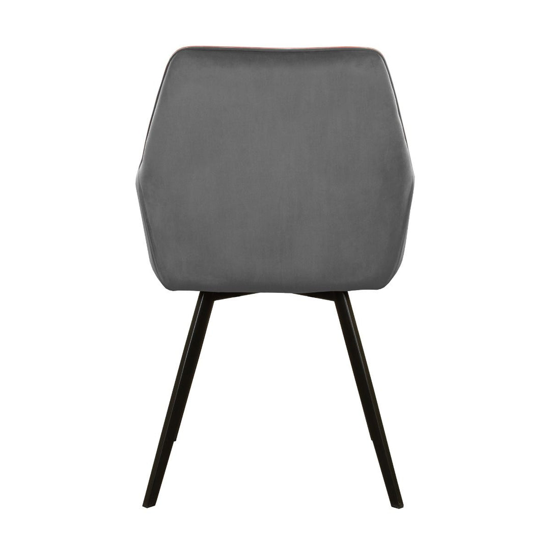 Chaise De Salle À Manger Velours Gris Foncé Ergonomique | LUXA - Designix