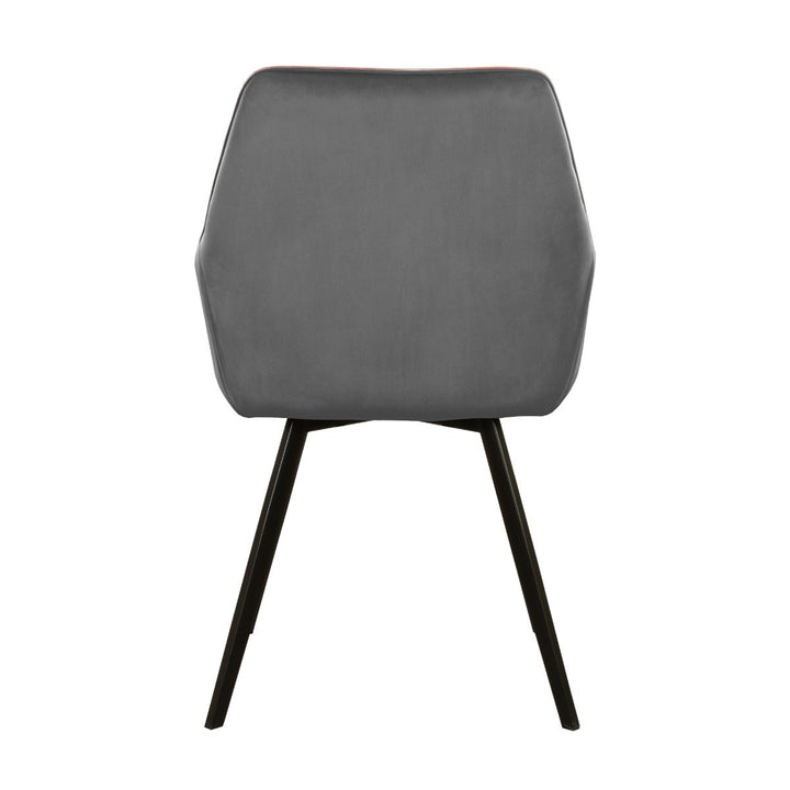 Chaise De Salle À Manger Velours Gris Foncé Ergonomique | LUXA - Designix