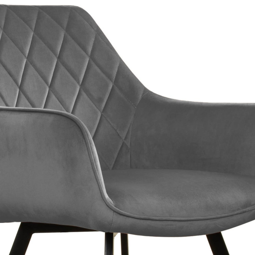 Chaise De Salle À Manger Velours Gris Foncé Ergonomique | LUXA - Designix