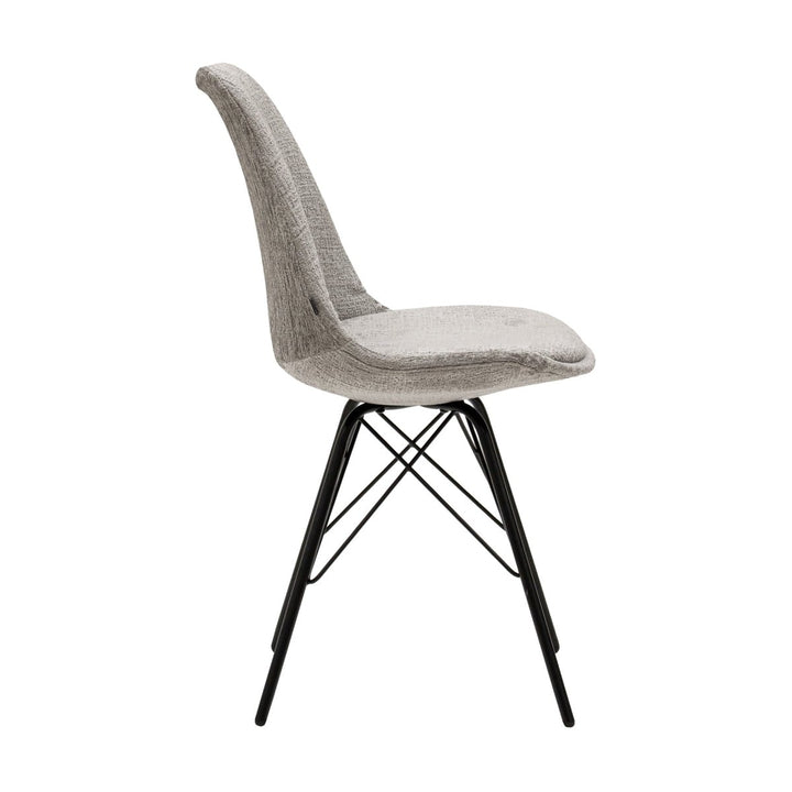 Chaise de Salle à Manger Velours Gris Luxueux | NOVA - Designix