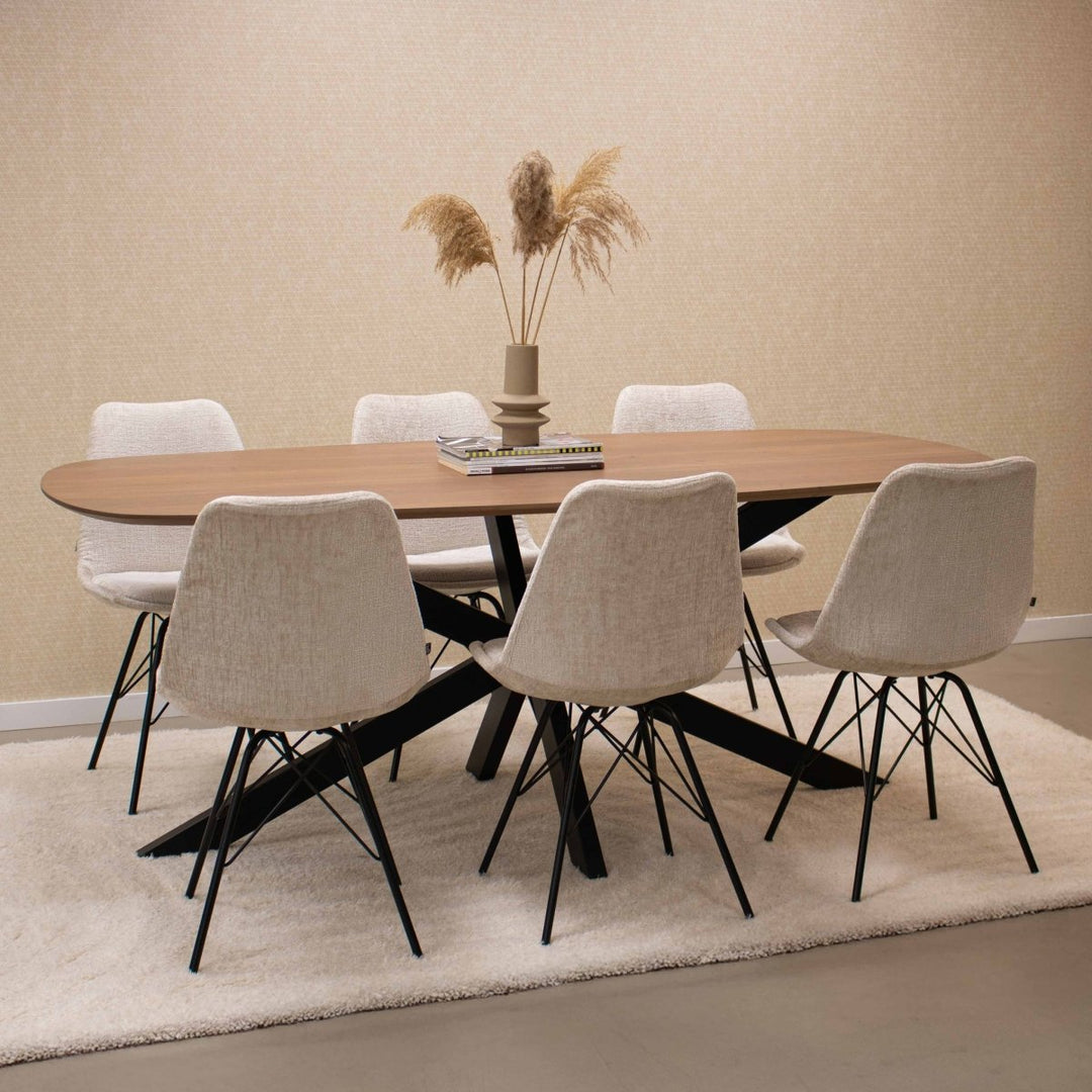 Chaise de Salle à Manger Velours Gris Luxueux | NOVA - Designix