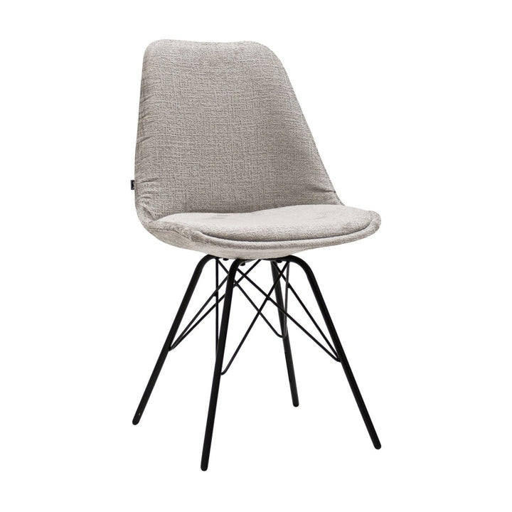 Chaise de Salle à Manger Velours Gris Luxueux | NOVA - Designix