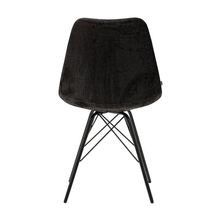 Chaise de salle à manger Velours Noir Design | LUXA - Designix