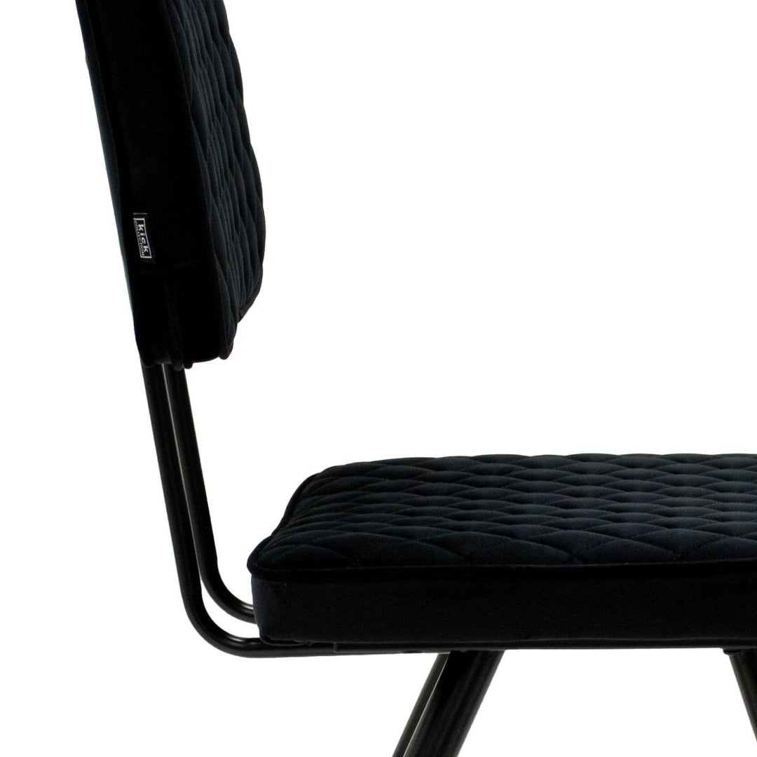 Chaise de salle à manger velours noir moderne confort et design | NOVA - Designix