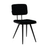 Chaise de salle à manger velours noir moderne confort et design | NOVA