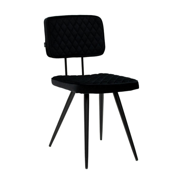 Chaise de salle à manger velours noir moderne confort et design | NOVA