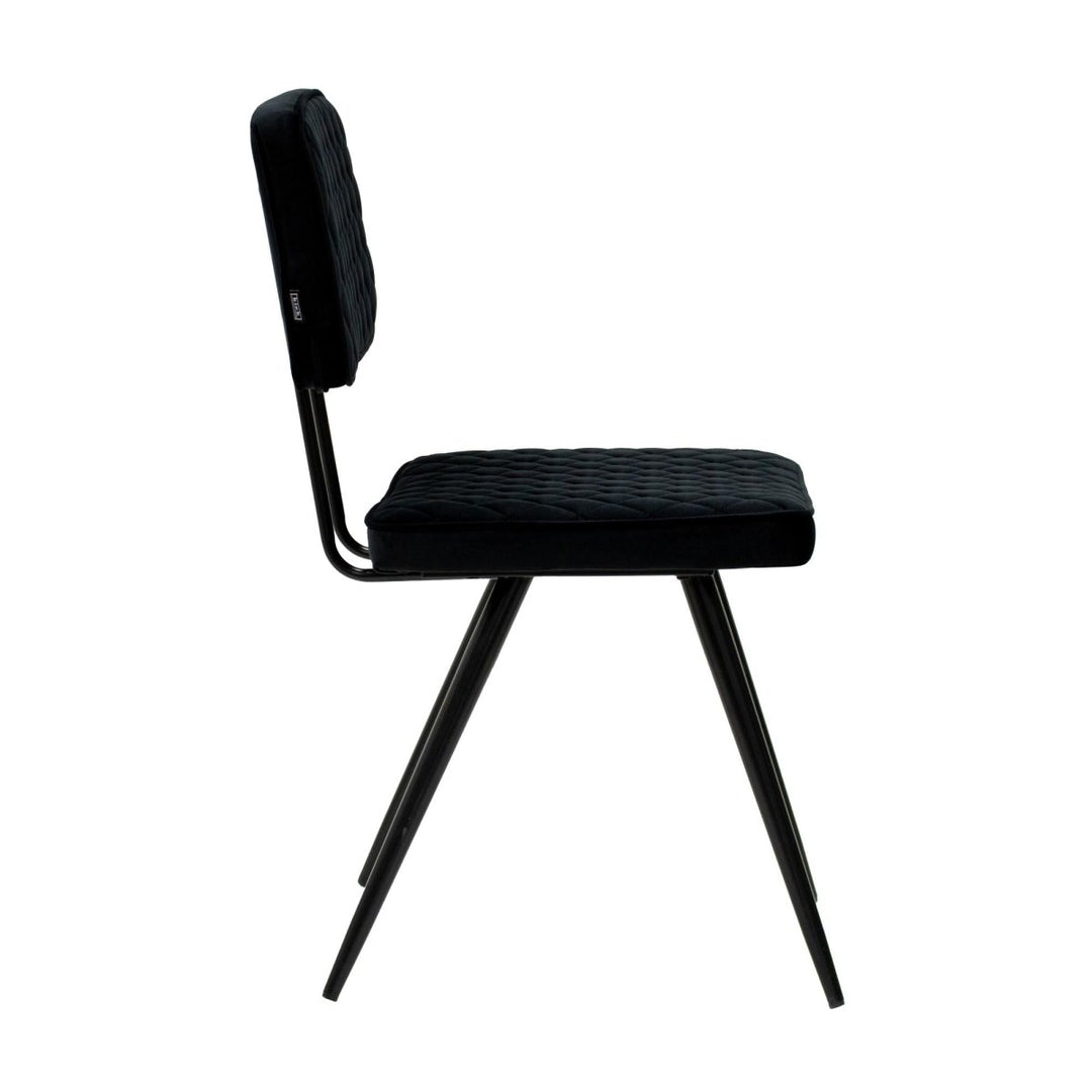 Chaise de salle à manger velours noir moderne confort et design | NOVA - Designix