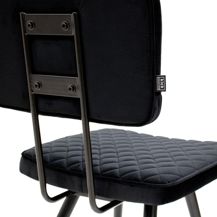 Chaise de salle à manger velours noir moderne confort et design | NOVA - Designix