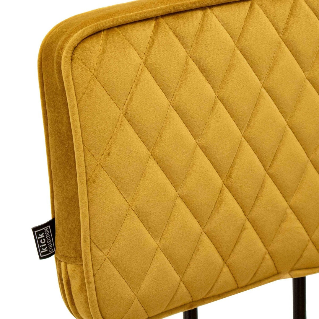Chaise de salle à manger velours or diamant | LUXA - Designix
