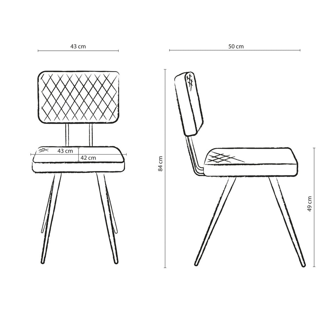 Chaise de salle à manger velours or diamant | LUXA - Designix