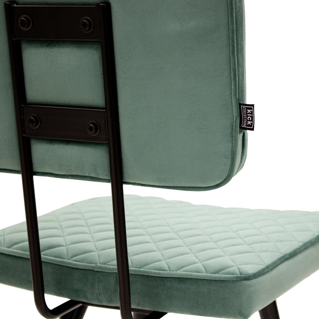 Chaise de Salle à Manger Velours Piqué Diamant Couture Confort | VELV - Designix