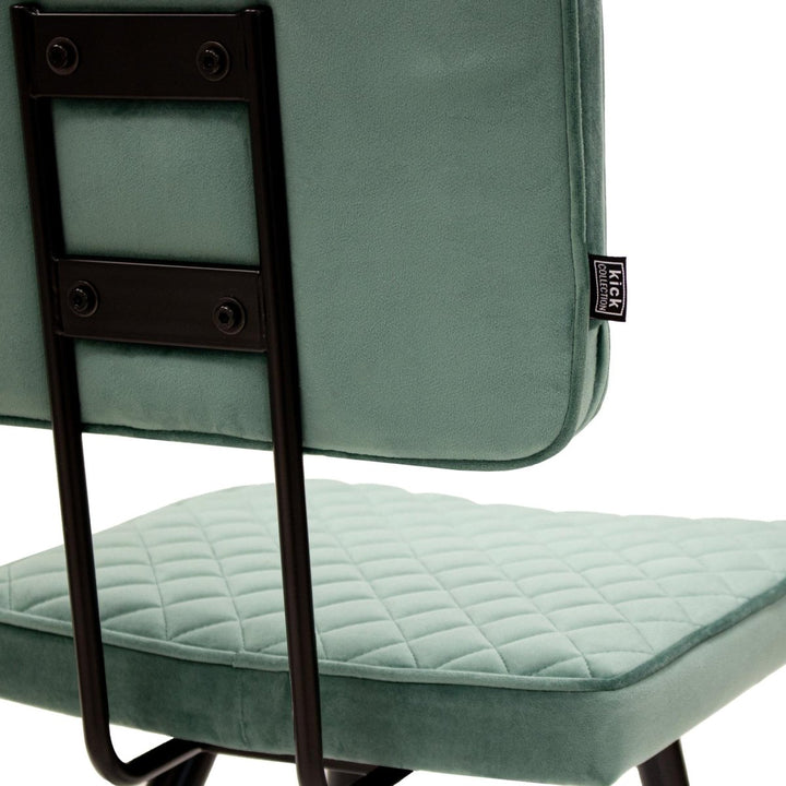 Chaise de Salle à Manger Velours Piqué Diamant Couture Confort | VELV - Designix