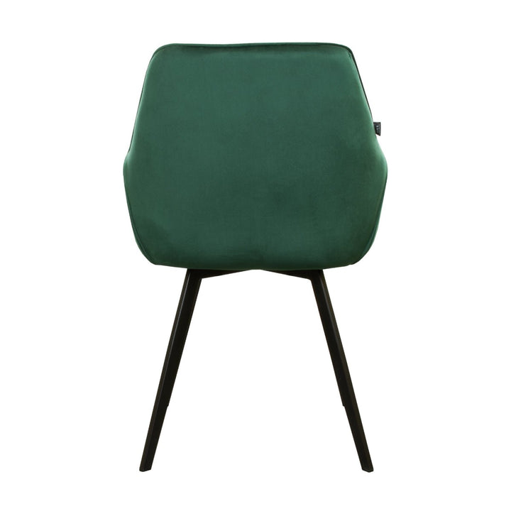 Chaise de Salle à Manger Velours Vert Foncé Karl | NOVA - Designix