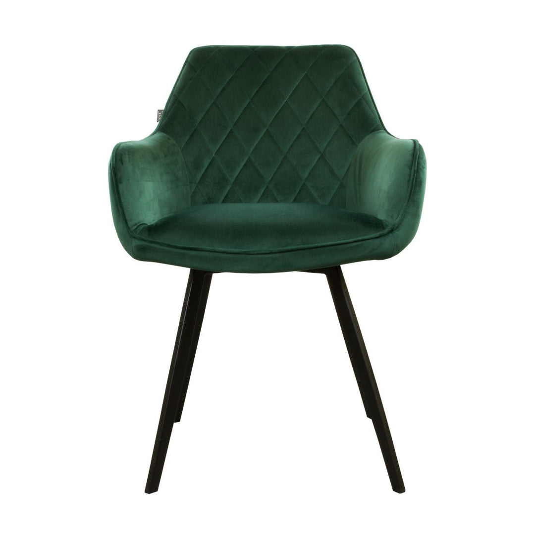 Chaise de Salle à Manger Velours Vert Foncé Karl | NOVA - Designix