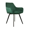 Chaise de Salle à Manger Velours Vert Foncé Karl | NOVA