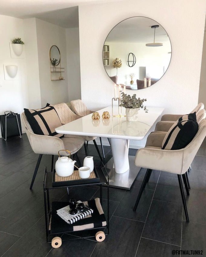 Chaise De Salle À Manger Velours Vert Foncé | VELA - Designix