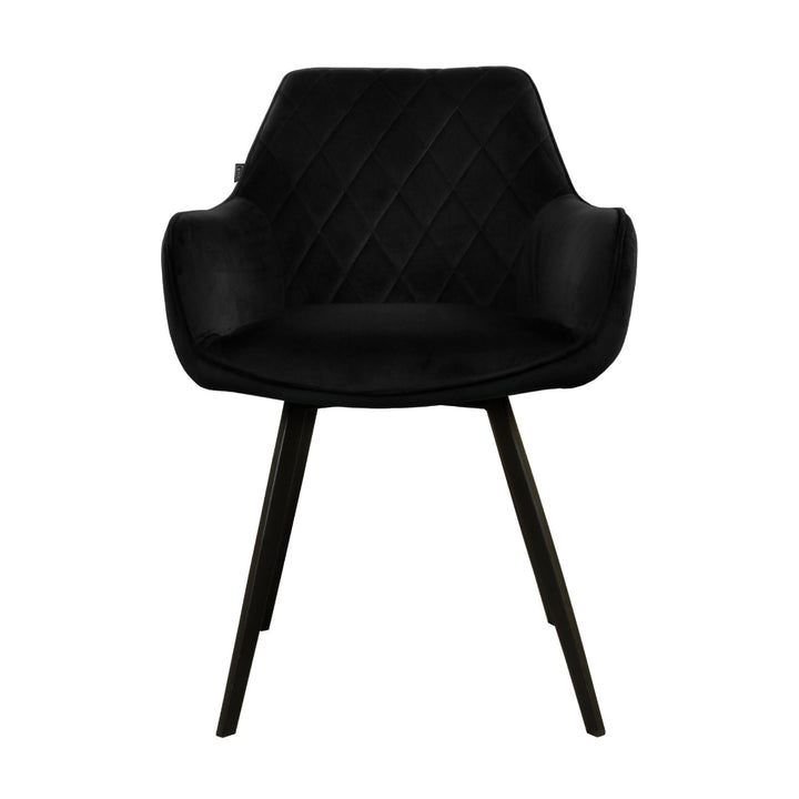 Chaise de Salle à Manger Velvet Noir Moderne | NOVA - Designix