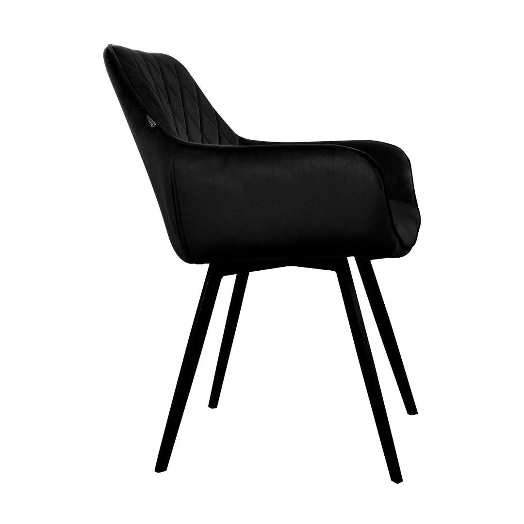 Chaise de Salle à Manger Velvet Noir Moderne | NOVA - Designix