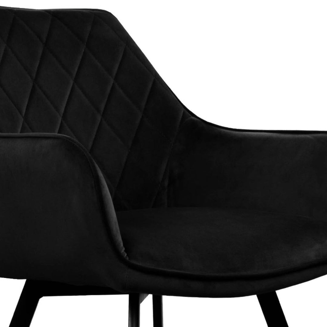 Chaise de Salle à Manger Velvet Noir Moderne | NOVA - Designix