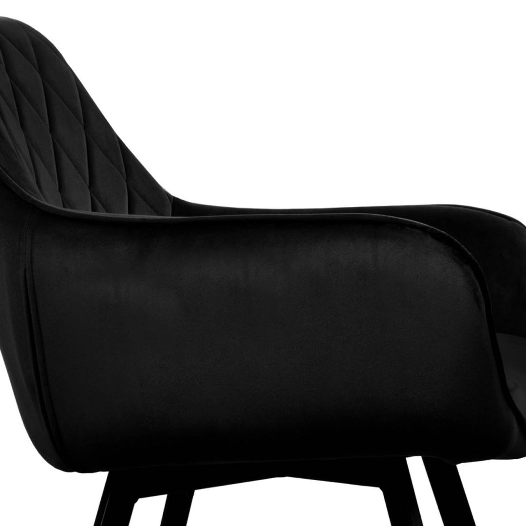 Chaise de Salle à Manger Velvet Noir Moderne | NOVA - Designix